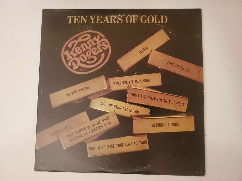 Kenny Rogers Ten Years of Gold vinyl record