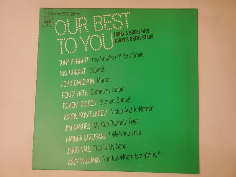 Various Artists Our Best To You: Today's Great Hits Today's Great Stars vinyl record