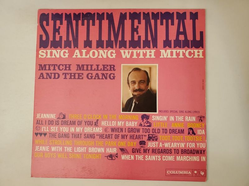 Mitch Miller and The Gang Sentimental Sing Along With Mitch vinyl record