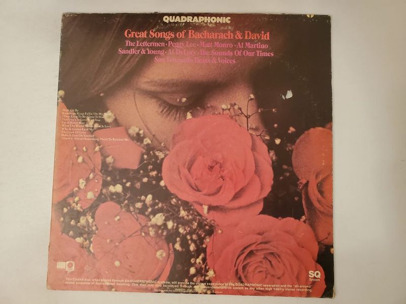 Various Artists (The Lettermen, Peggy Lee, Matt Monro, Al Martino, Sandler & Young, The Sounds Of Our Times, Voices & Voices) Great Songs of Bacharach & David vinyl record