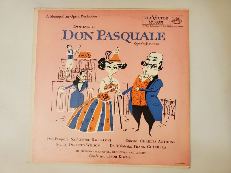 Donizetti Don Pasquale vinyl record