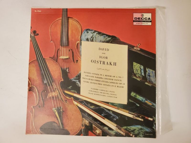 David and Igor Oistrakh Handel - Sonata in C Minor Op. 2, No. 7 / Sarasate - Navarra (Spanish Dance) / Wieniawski - Three Etude-Caprices Op.18 / Georg Benda - Trio Sonata in E major vinyl record