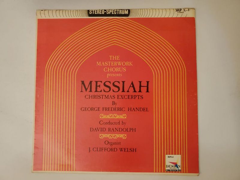 George Frederic Handel Messiah (Christmas Excerpts) - The Masterwork Chorus vinyl record