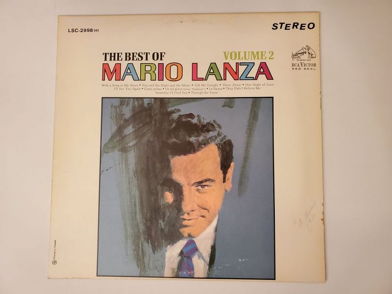 Mario Lanza The Best of Mario Lanza Volume 2 vinyl record