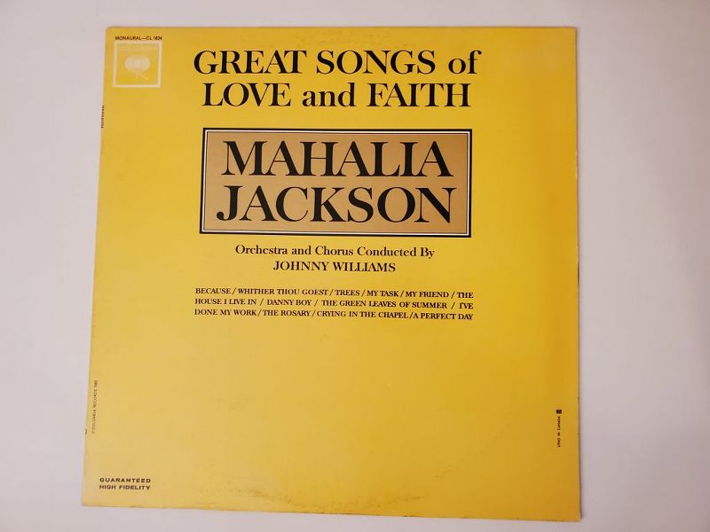Mahalia Jackson Great Songs of Love and Faith vinyl record