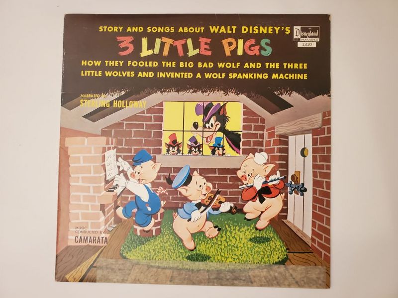 Sterling Holloway, Camarata Story and Songs About Walt Disney's 3 Little Pigs vinyl record